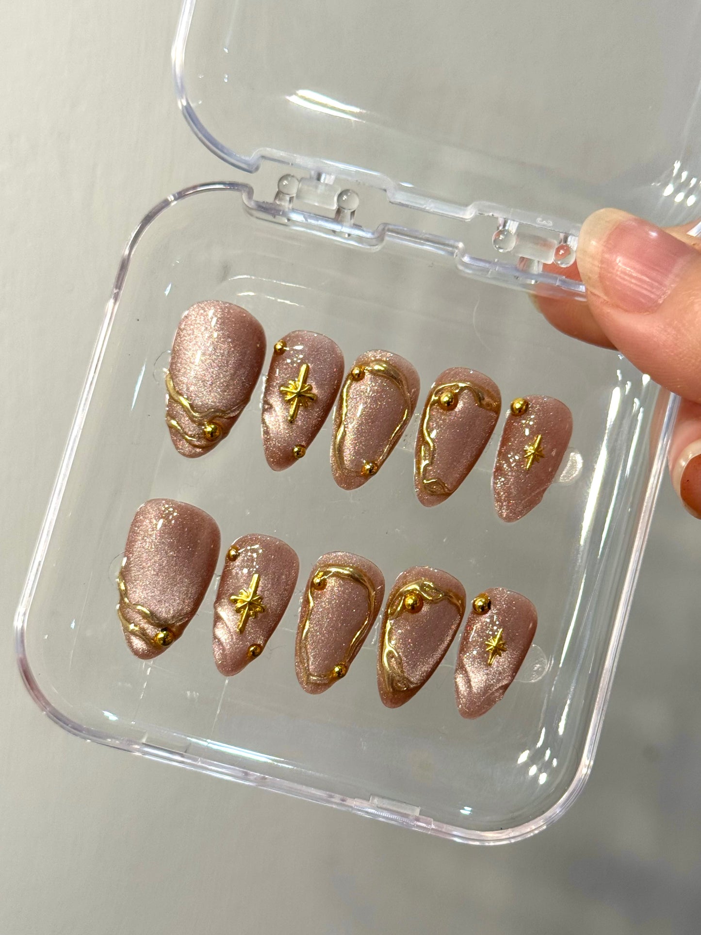 Celestial Champagne Luxe Press-On Nails
