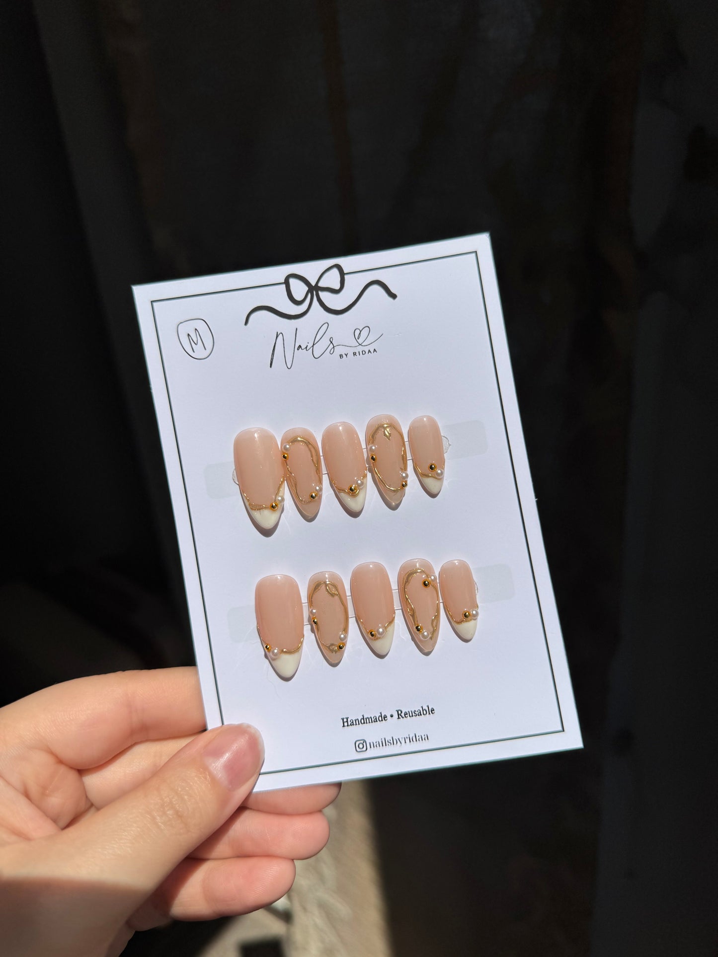 Pearl Champagne Luxe Press-On Nails