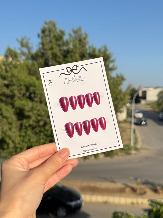 Berry Gloss Press-On Nails