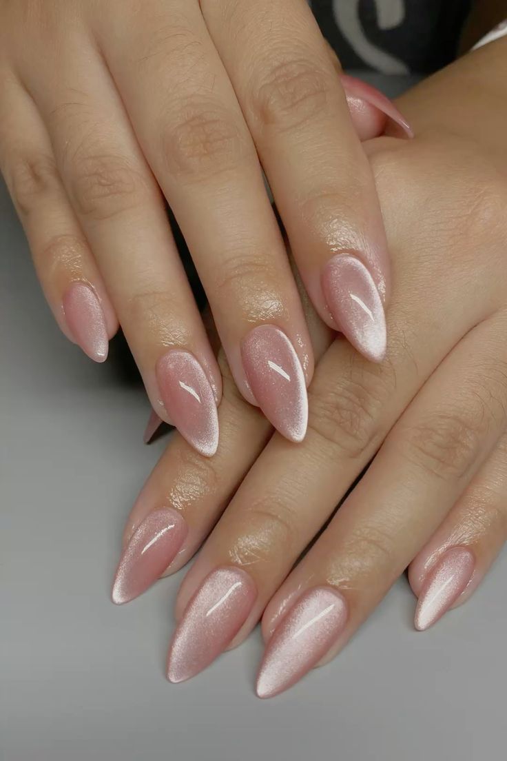 Pink Cat Eye Press-On Nails