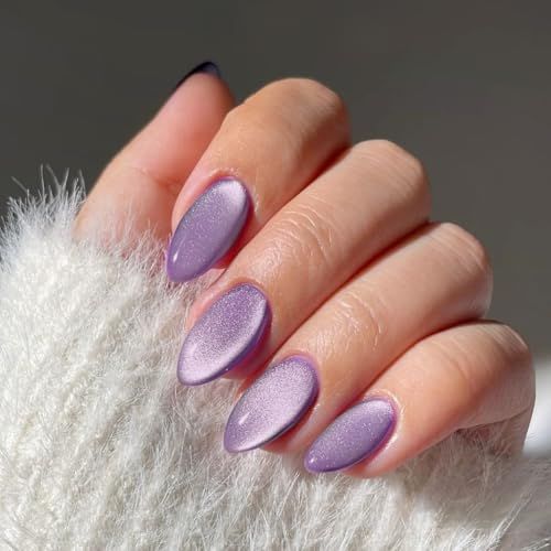 Purple Cat Eye Press-On Nails